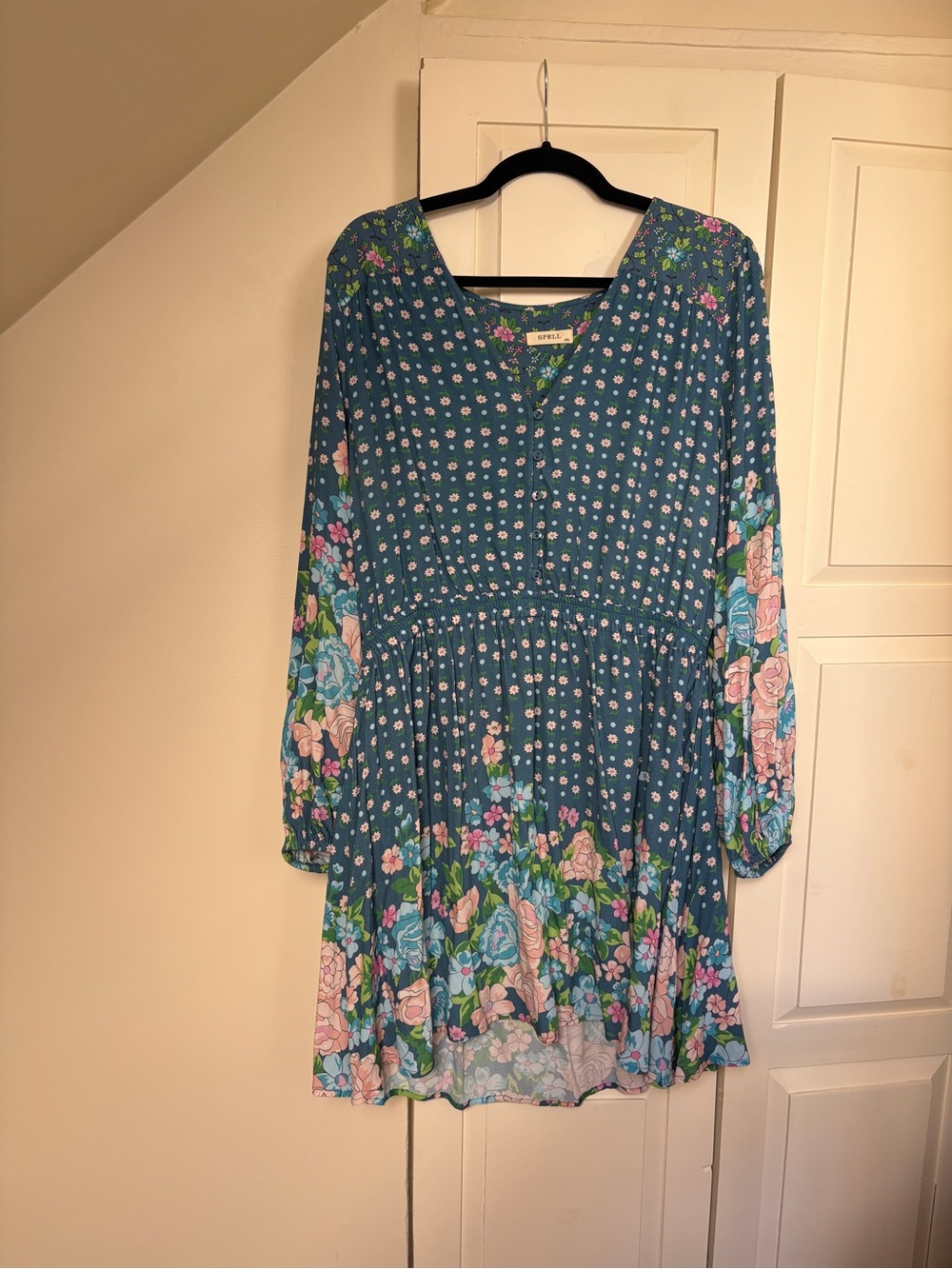 Spell yellow rose play dress mini dress XXL plus size boho - Picture 2 of 7
